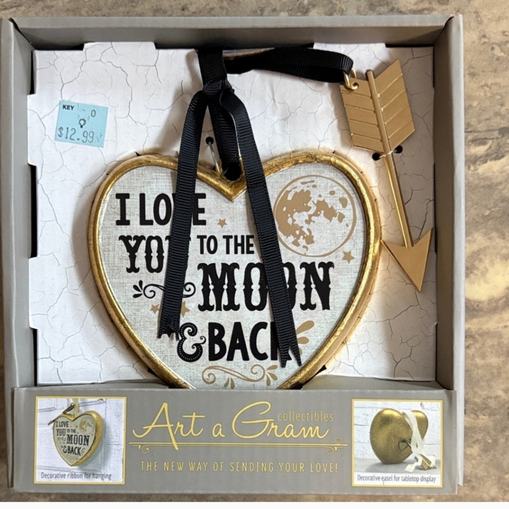 Gold and Black Heart Decor